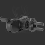 Gravitacinis automobilinis išmaniojo telefono laikiklis oro angai su oro gaivikliu, sidabrinis (YC06)