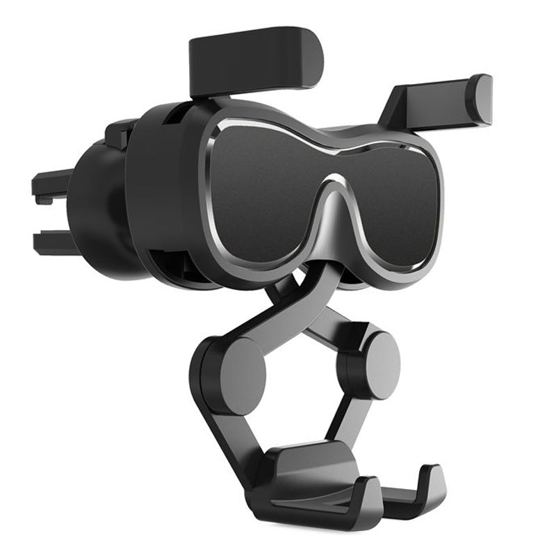 Gravitacinis automobilinis išmaniojo telefono laikiklis oro angai su oro gaivikliu, juodas (YC06) Pirmasis paveikslėlis