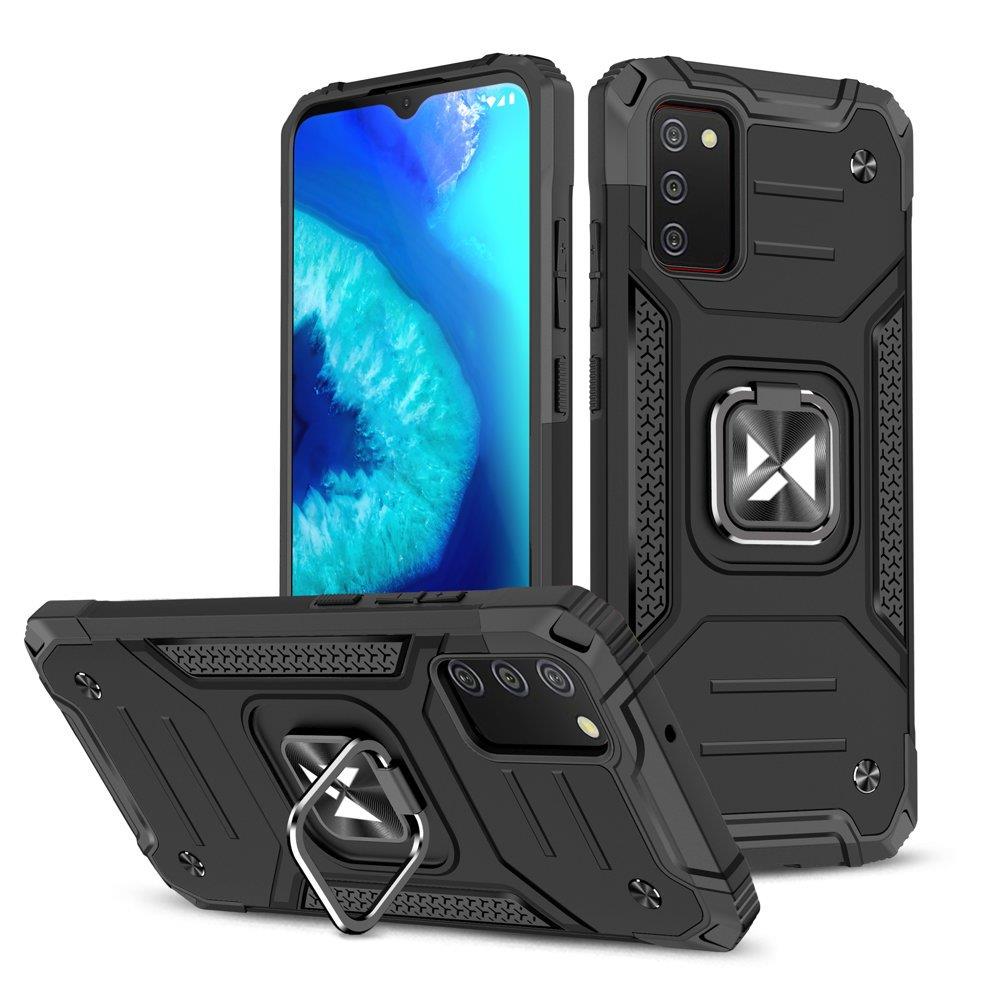 Wozinsky Ring Armor dėklas Samsung Galaxy A03s – juodas -- Samsung Galaxy A03s