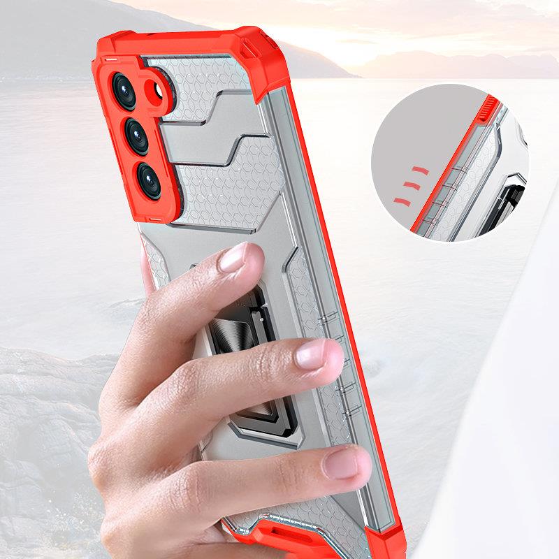 Hibridinis dėklas su žiedu Galaxy S22/S22+ – žalias -- Samsung Galaxy S22+