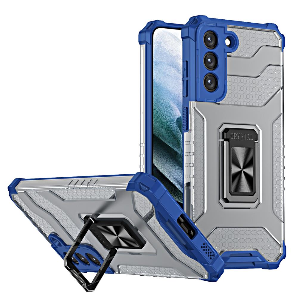 Crystal Ring dėklas Samsung Galaxy S22/S22+ – mėlynas -- Samsung Galaxy S22+