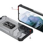 Crystal Ring dėklas Samsung Galaxy S22/S22+ – mėlynas -- Samsung Galaxy S22+