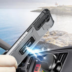 Apsauginis dėklas Crystal Ring Samsung Galaxy S22/S22+ – juodas