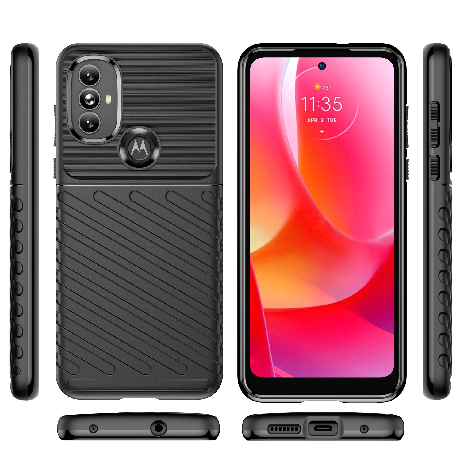 Thunder Case lankstus armored dangtelis Motorola Moto G Power 2022 juodas -- Cell phone cases and covers