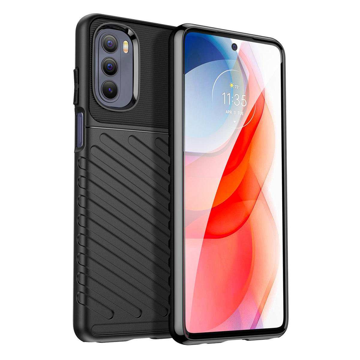 Thunder Case lankstus armored dangtelis Motorola Moto G Stylus 2022 juodas -- Cell phone cases and covers