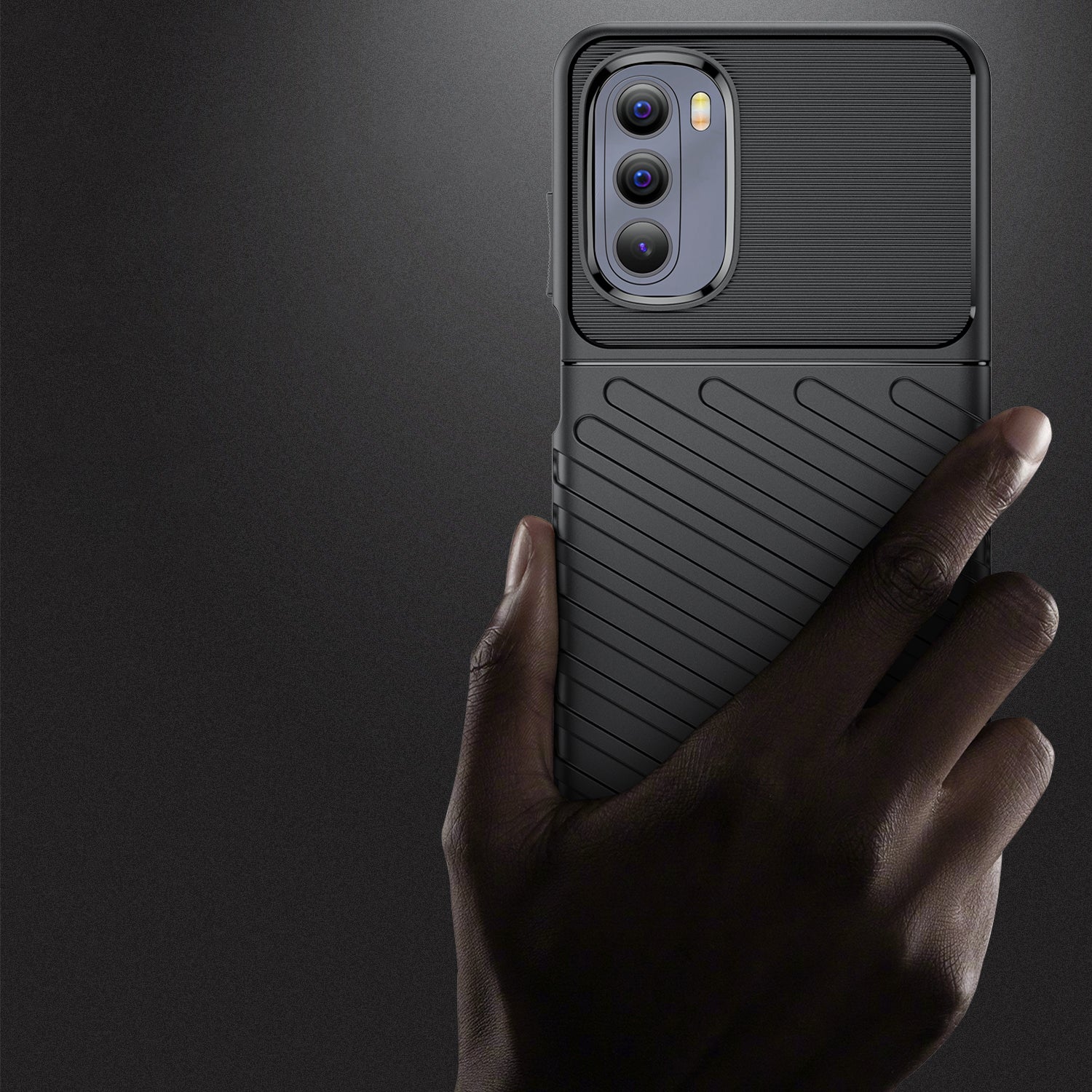 Thunder Case lankstus armored dangtelis Motorola Moto G Stylus 2022 juodas -- Cell phone cases and covers