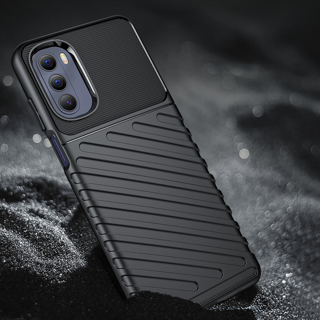 Thunder Case lankstus armored dangtelis Motorola Moto G Stylus 2022 juodas -- Cell phone cases and covers