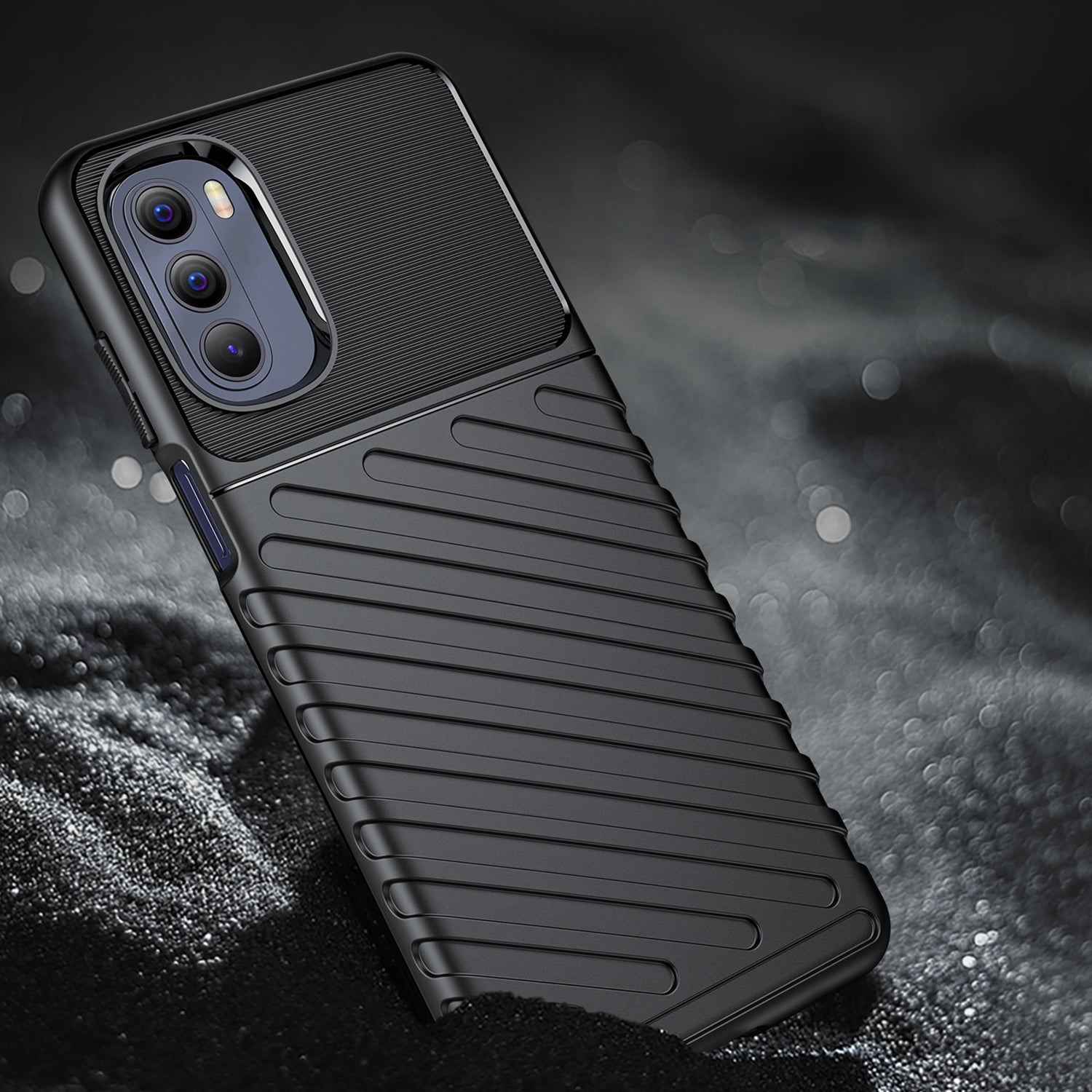 Thunder Case lankstus armored dangtelis Motorola Moto G Stylus 2022 juodas -- Cell phone cases and covers