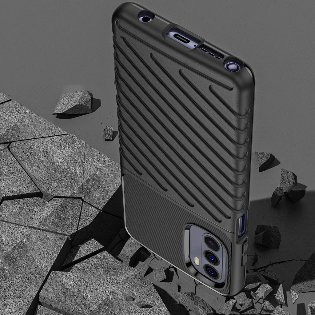 Thunder Case lankstus armored dangtelis Motorola Moto G Stylus 2022 juodas -- Cell phone cases and covers