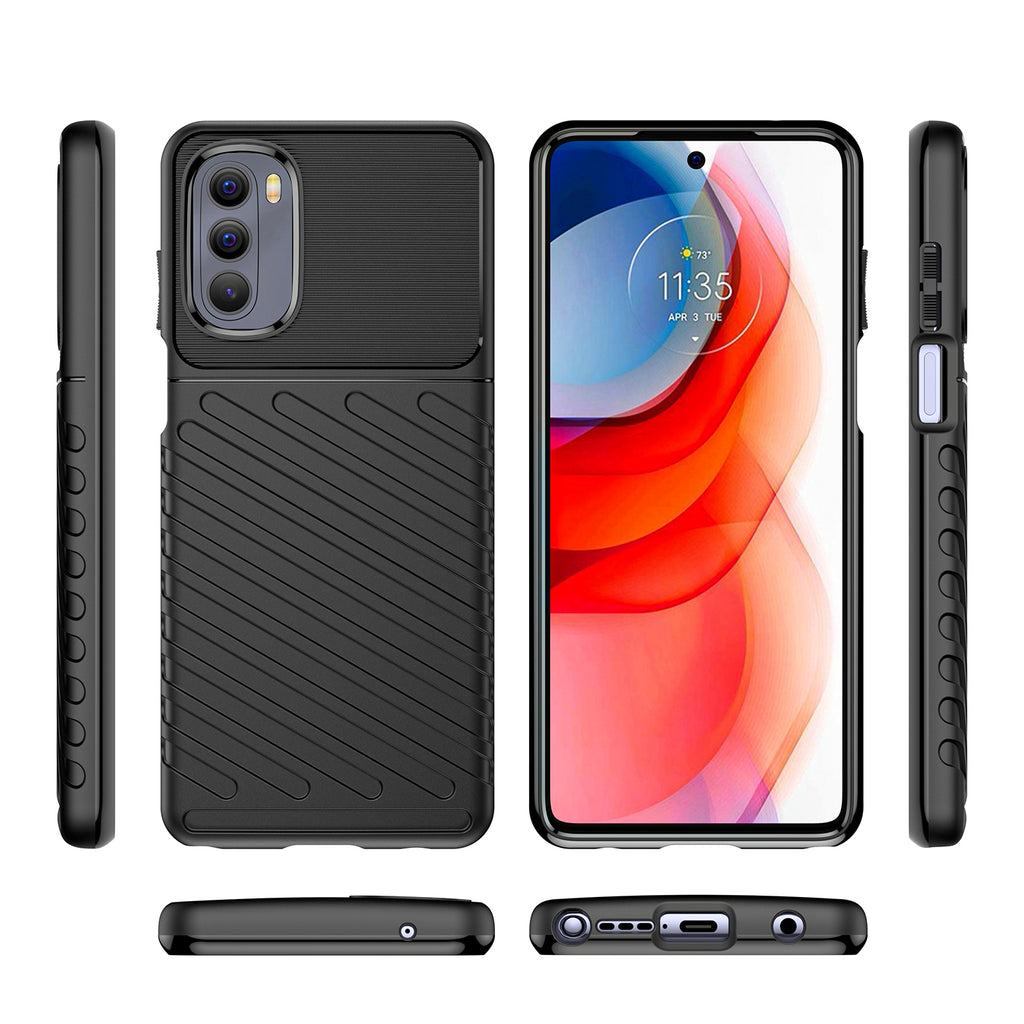Thunder Case lankstus armored dangtelis Motorola Moto G Stylus 2022 juodas -- Cell phone cases and covers