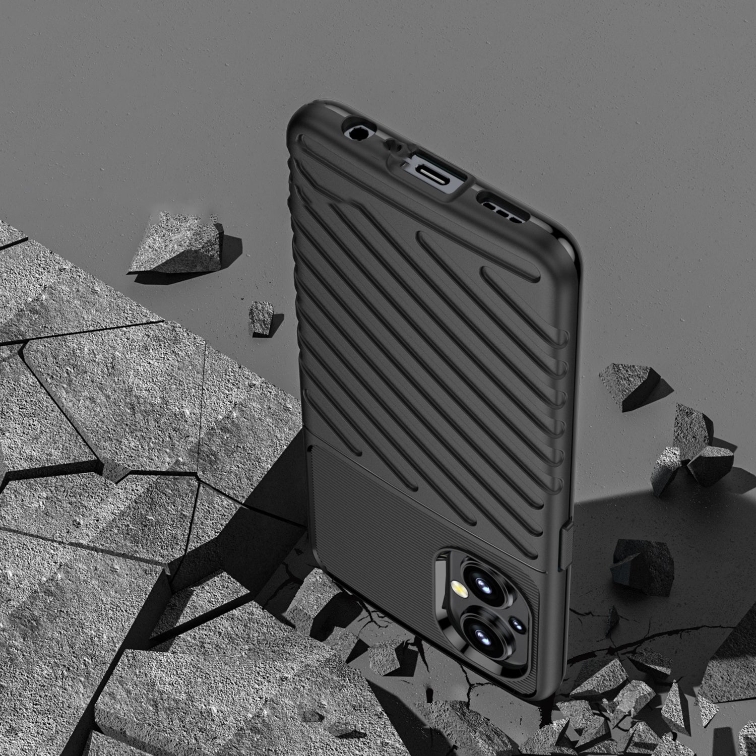 Thunder Case šarvuotas dėklas OnePlus Nord N20 5G – juodas -- OnePlus Nord N20