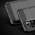 Carbon Case TPU dėklas Xiaomi Redmi Note 11 – juodas -- Xiaomi Redmi Note 11