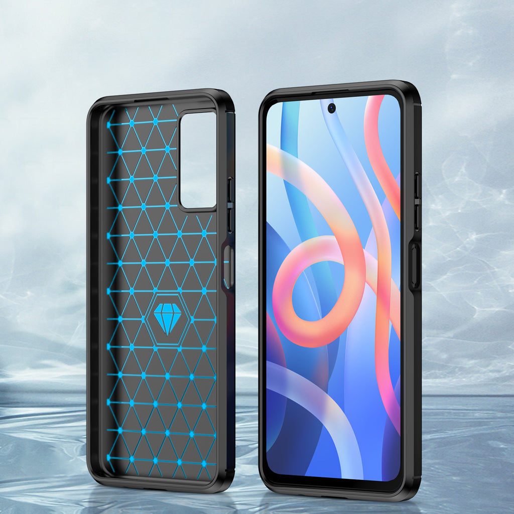 Carbon Case TPU dėklas Xiaomi Redmi Note 11 – juodas -- Xiaomi Redmi Note 11