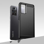 Carbon Case TPU dėklas Xiaomi Redmi Note 11 – juodas -- Xiaomi Redmi Note 11