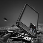 Carbon Case TPU dėklas Xiaomi Redmi Note 11 – juodas -- Xiaomi Redmi Note 11