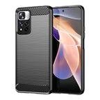 Carbon Case TPU dėklas Xiaomi Redmi Note 11 Pro 5G / Poco X4 NFC – juodas -- Xiaomi Mi 11i HyperCharge