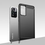 Carbon Case TPU dėklas Xiaomi Redmi Note 11 Pro 5G / Poco X4 NFC – juodas -- Xiaomi Mi 11i HyperCharge
