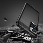 Carbon Case TPU dėklas Xiaomi Redmi Note 11 Pro 5G / Poco X4 NFC – juodas -- Xiaomi Mi 11i HyperCharge