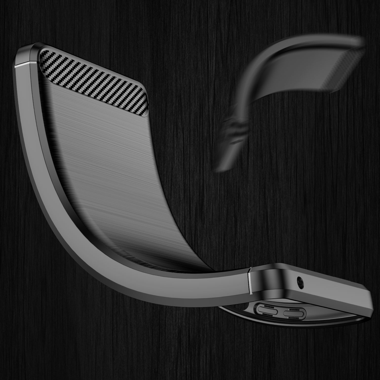 Carbon Case TPU dėklas Xiaomi Redmi Note 11 Pro 5G / Poco X4 NFC – juodas -- Xiaomi Mi 11i HyperCharge