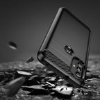 Carbon Case Flexible dėklo dangtelis Motorola Moto G Power 2022 juodas -- Cell phone cases and covers