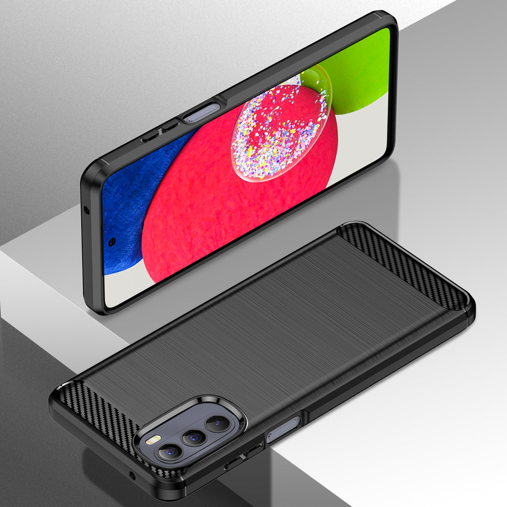 Carbon Case lankstus dangtelis, skirtas Motorola Moto G Stylus 2022 juodas -- Cell phone cases and covers