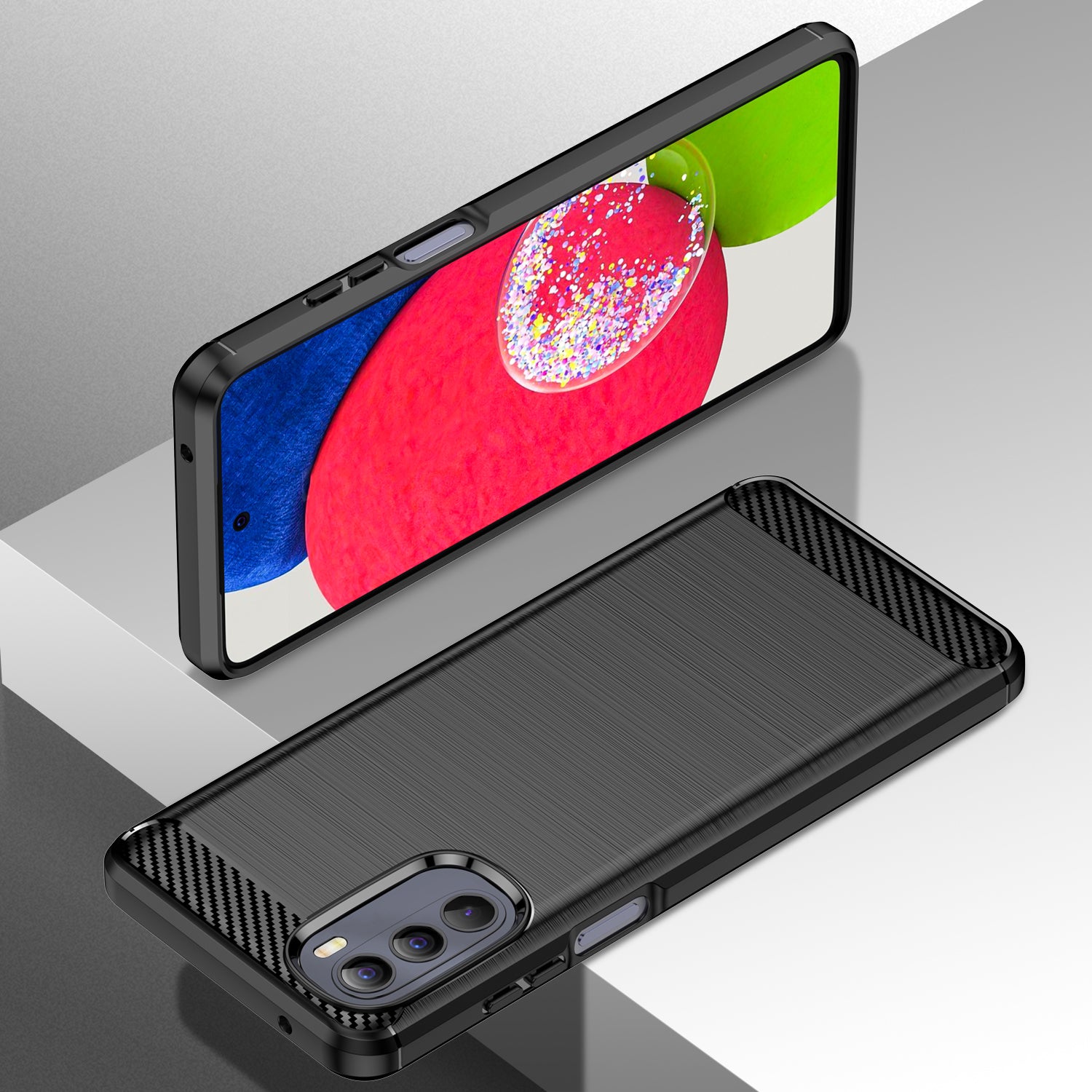 Carbon Case lankstus dangtelis, skirtas Motorola Moto G Stylus 2022 juodas -- Cell phone cases and covers