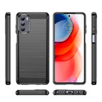 Carbon Case lankstus dangtelis, skirtas Motorola Moto G Stylus 2022 juodas -- Cell phone cases and covers