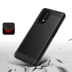 Carbon Case TPU dėklas OnePlus Nord N200 5G – juodas -- OnePlus Nord N200
