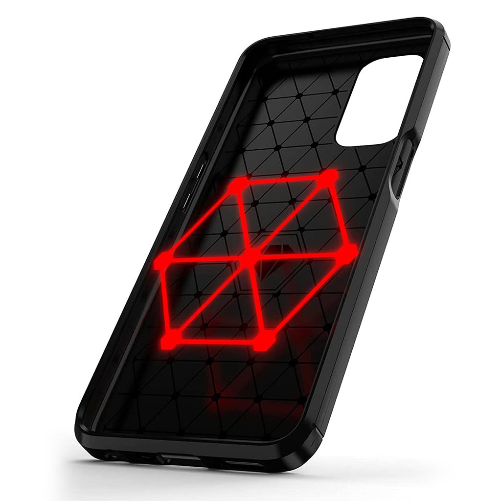 Carbon Case TPU dėklas OnePlus Nord N200 5G – juodas -- OnePlus Nord N200