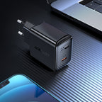 Acefast GaN USB Type-C 30W įkroviklis, PD, QC 3.0, AFC, FCP, baltas (A21 baltas)