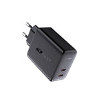 Acefast 2x USB Type-C 40W įkroviklis, PPS, PD, QC 3.0, AFC, FCP, juodas (A9 juodas)