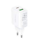 Acefast sieninis įkroviklis USB Type-C / USB 20W, PPS, PD, QC 3.0, AFC, FCP, baltas (A25 baltas)