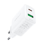 Acefast sieninis įkroviklis USB Type-C / USB 20W, PPS, PD, QC 3.0, AFC, FCP, baltas (A25 baltas)