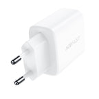 Acefast sieninis įkroviklis USB Type-C / USB 20W, PPS, PD, QC 3.0, AFC, FCP, baltas (A25 baltas)