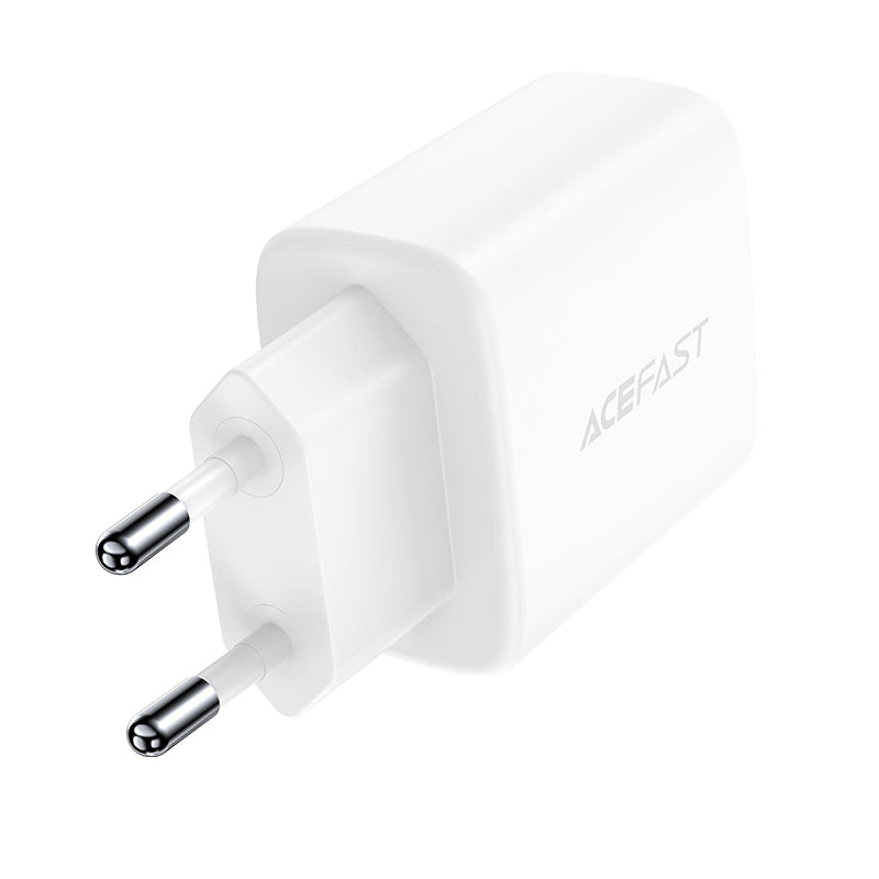 Acefast sieninis įkroviklis USB Type-C / USB 20W, PPS, PD, QC 3.0, AFC, FCP, baltas (A25 baltas)