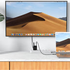 Acefast 2-in-1 GaN 65W įkroviklis USB Type-C / USB, HDMI 4K 60Hz adapteris (rinkinys su laidu), juodas (A17 juodas)