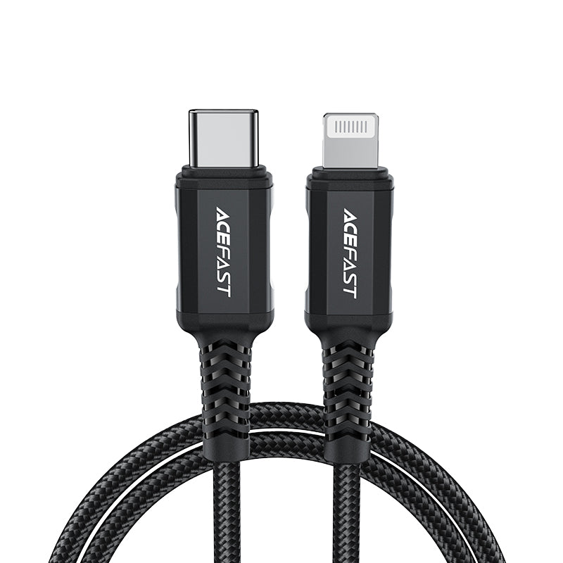 Acefast C4-01 laidas Lightning - USB-C PD 30W 3A 480Mb/s 1.8m - juodas