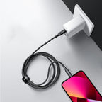 Acefast C4-01 laidas Lightning - USB-C PD 30W 3A 480Mb/s 1.8m - juodas