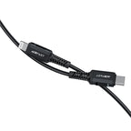 Acefast C4-01 laidas Lightning - USB-C PD 30W 3A 480Mb/s 1.8m - juodas