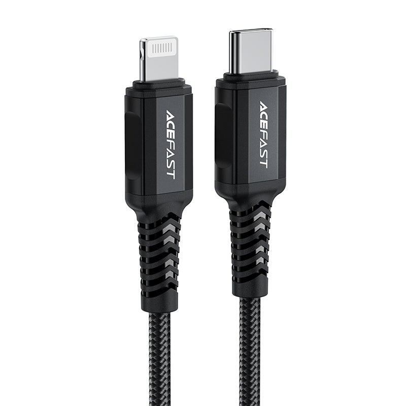 Acefast C4-01 laidas Lightning - USB-C PD 30W 3A 480Mb/s 1.8m - juodas