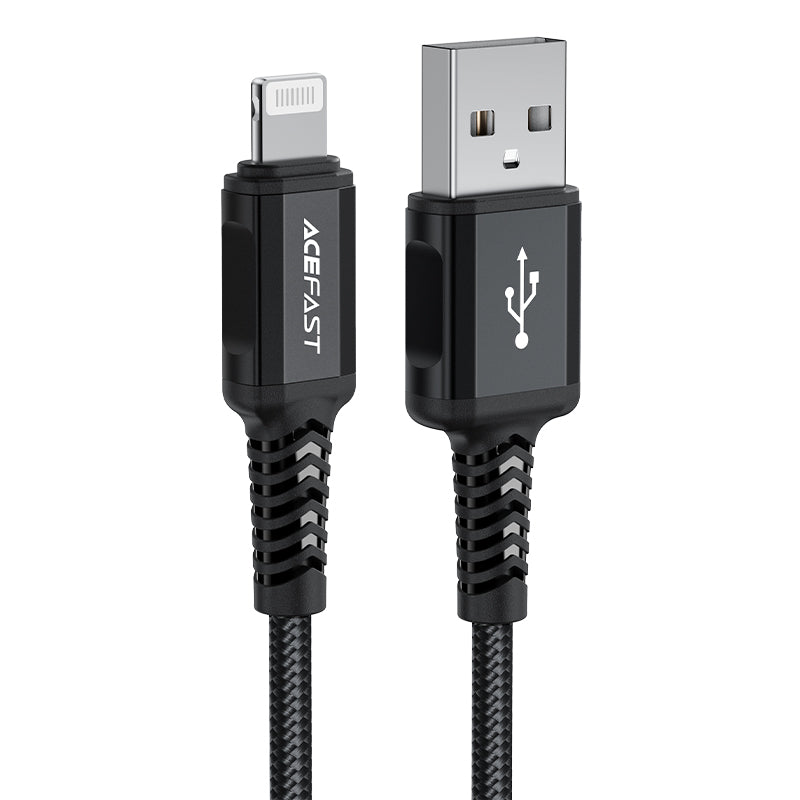 Acefast MFI laidas USB - Lightning 1.8m, 2.4A juodas (C4-02 A Black)