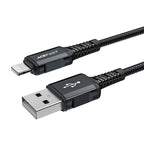Acefast MFI laidas USB - Lightning 1.8m, 2.4A juodas (C4-02 A Black)