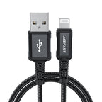 Acefast MFI laidas USB - Lightning 1.8m, 2.4A juodas (C4-02 A Black)