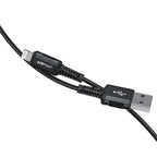 Acefast MFI laidas USB - Lightning 1.8m, 2.4A juodas (C4-02 A Black)