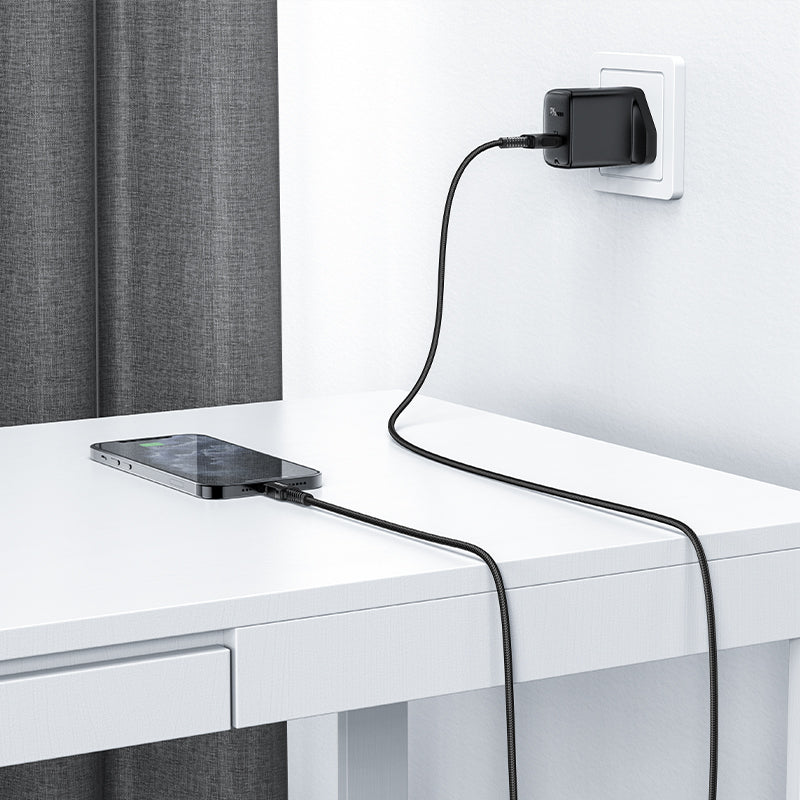 Acefast MFI laidas USB - Lightning 1.8m, 2.4A juodas (C4-02 A Black)