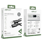 Acefast MFI laidas USB - Lightning 1.8m, 2.4A juodas (C4-02 A Black)