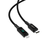 Acefast MFI laidas USB Type C - Lightning 1.2m, 30W, 3A juodas (C6-01 Black)