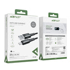 Acefast MFI laidas USB - Lightning 1.2m, 2.4A juodas (C1-02 black)