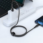 Acefast MFI laidas USB - Lightning 1.2m, 2.4A juodas (C1-02 black)