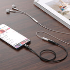 Acefast garso kabelis USB Type C - 3.5mm mini lizdas (moterys) 18cm, AUX juodas (C1-07 juodas) -- Audio Adapters